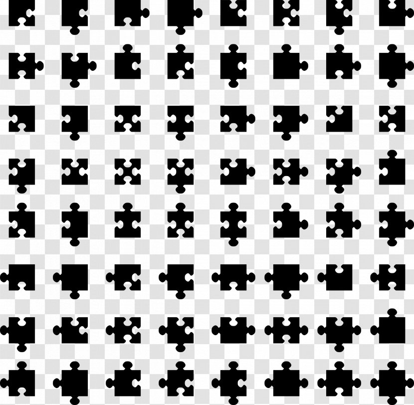 Jigsaw Puzzles Clip Art - Black Transparent PNG