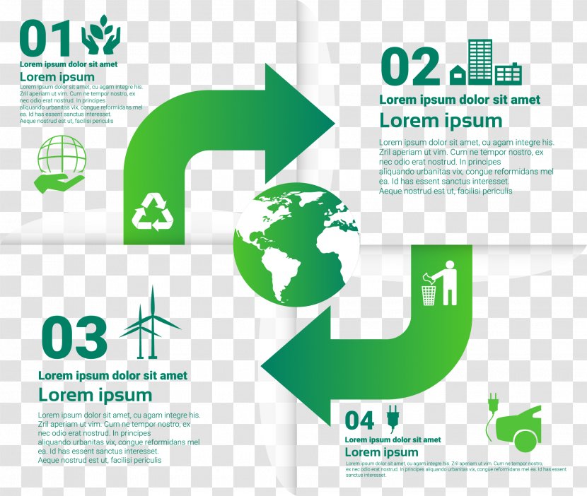 Ecology Recycling Environmental Protection Infographic - Text Transparent PNG
