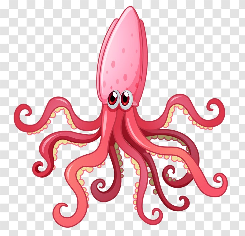 Squid As Food Octopus Clip Art - Under The Sea Transparent PNG