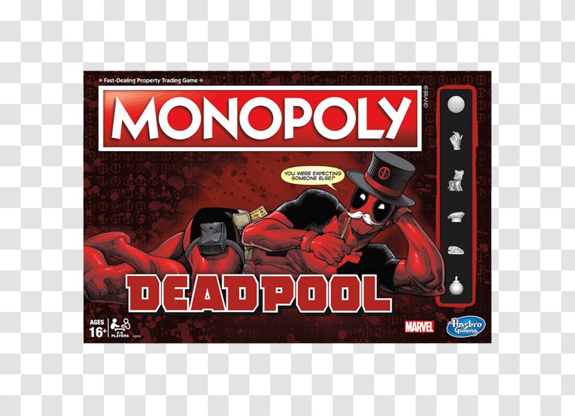Monopoly Deadpool Board Game Hasbro Transparent PNG