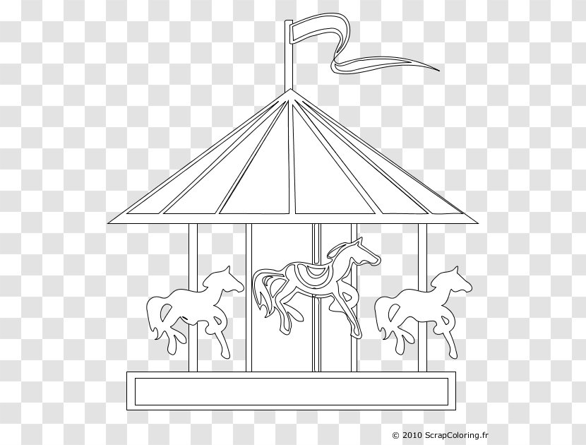 Horse Drawing Manège Carousel Clip Art - Structure Transparent PNG