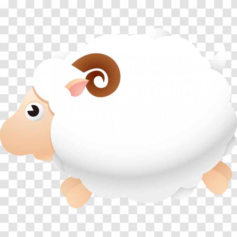 Sheep Cartoon Clip Art - Mammal - Small White Transparent PNG