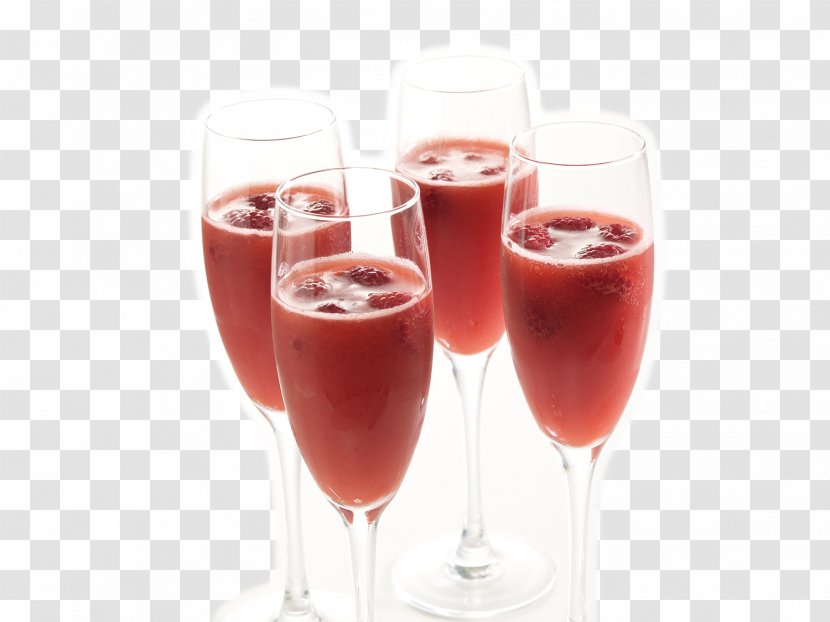 Strawberry Juice Wine Cocktail Bellini Pomegranate Transparent PNG