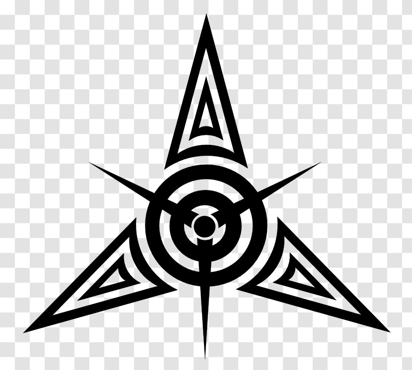 Tattoo Nautical Star Tribe Clip Art - Black And White - Fancy Heart Tattoos Transparent PNG