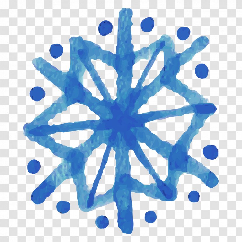 Snowflake Watercolor Painting Illustration - Lillustration - Drawing Vector Material Transparent PNG