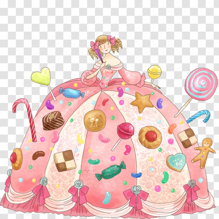 A Little Princess Cartoon Illustration - Food Transparent PNG