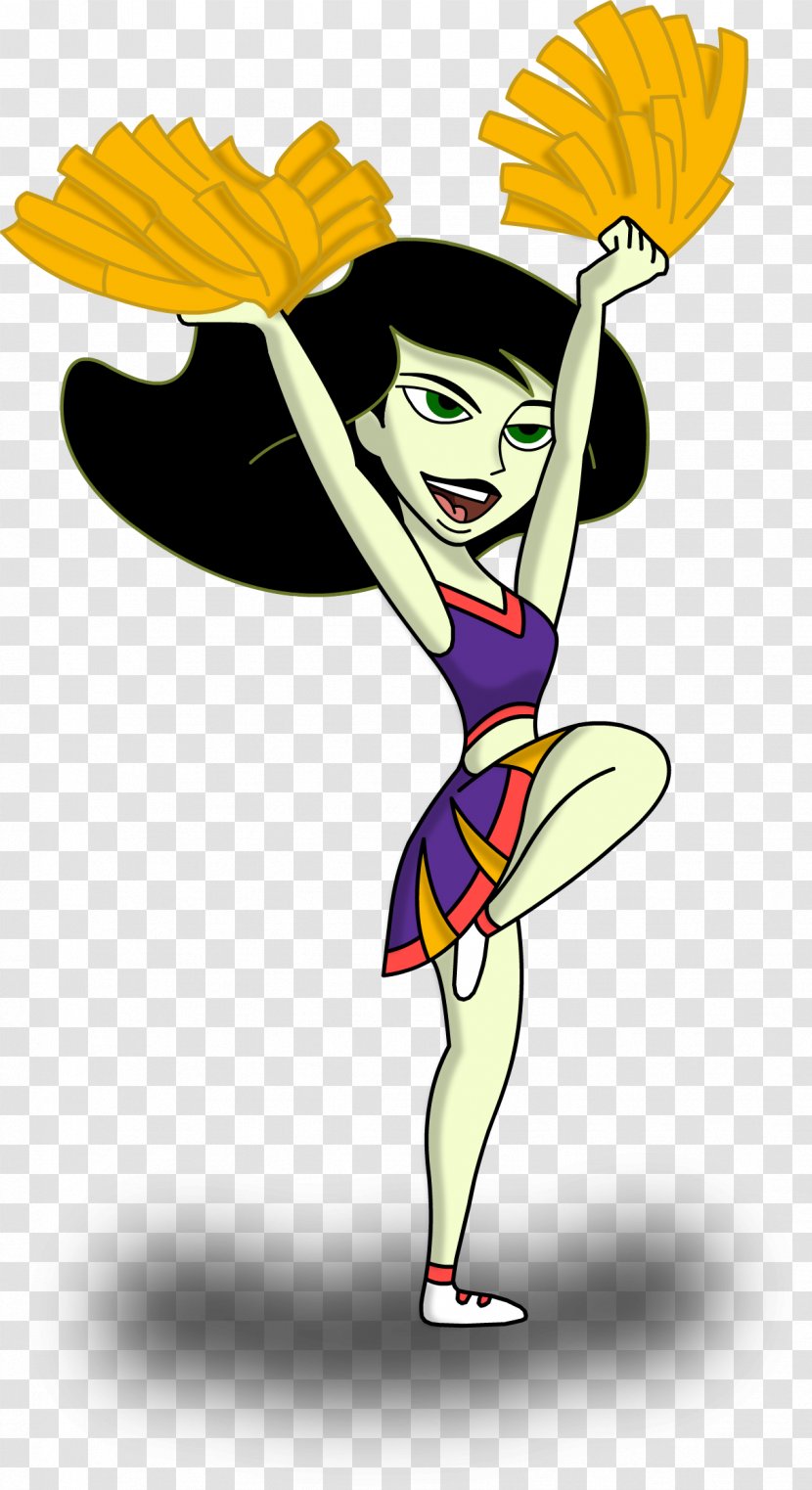 Kim Possible Shego Bonnie Rockwaller Cheerleading Clip Art - Silhouette - Cheerleader Transparent PNG