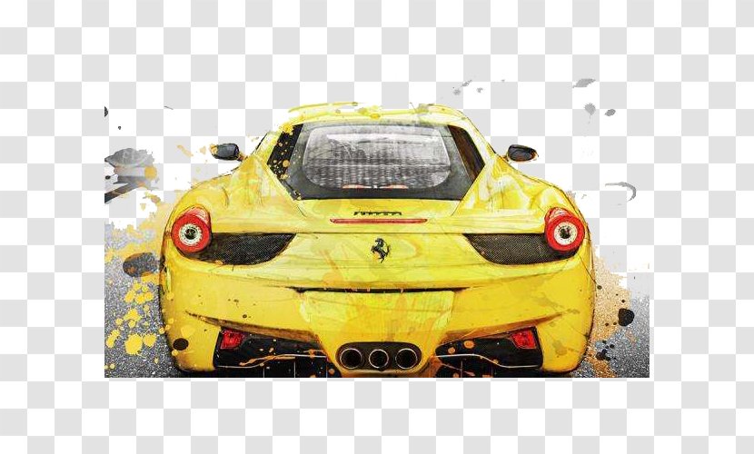 Ferrari F430 Challenge 458 Car Artist - Background Design Of Water Sports Transparent PNG