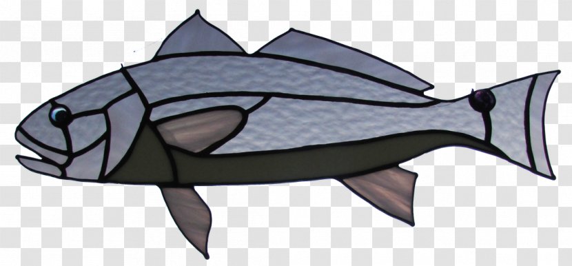 Red Drum Shark Stained Glass Fish - Solder Transparent PNG