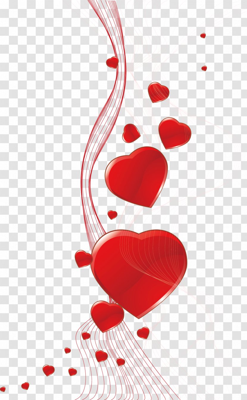 Red Hearts Background Card - Frame - Tree Transparent PNG