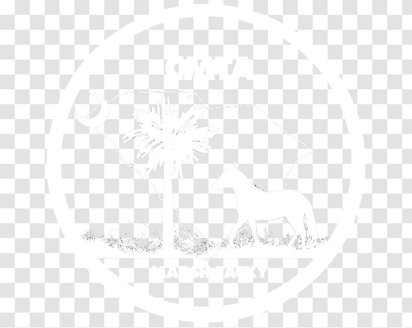 White Line Font - Drawing - Horse Footprint Transparent PNG