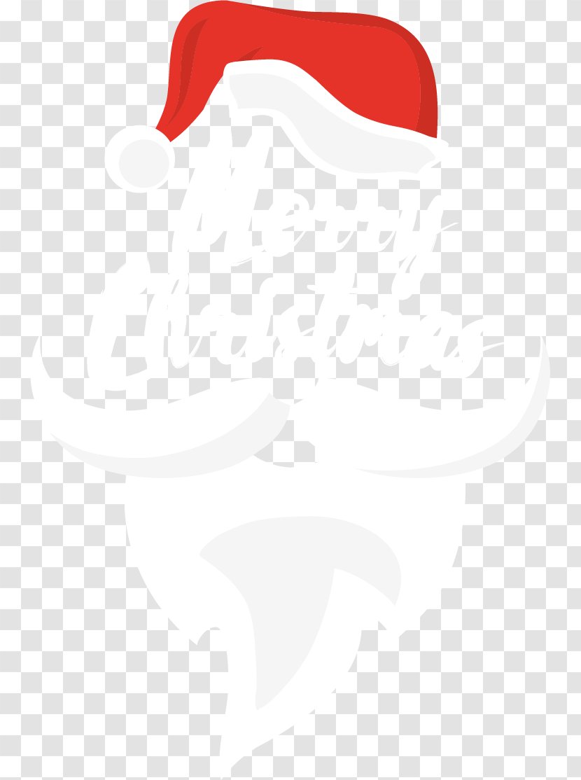 Pattern - White - Lovely Beard Christmas Card Transparent PNG