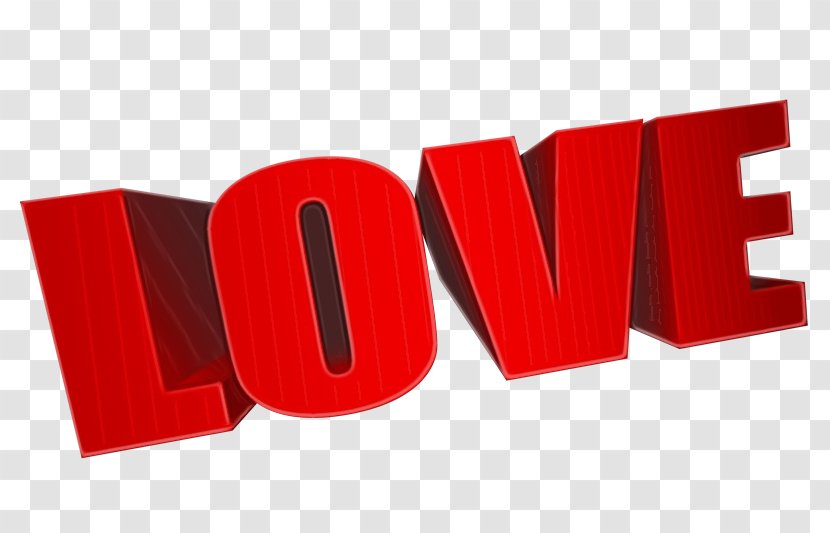 Sticker Love - Text - Material Property Red Transparent PNG