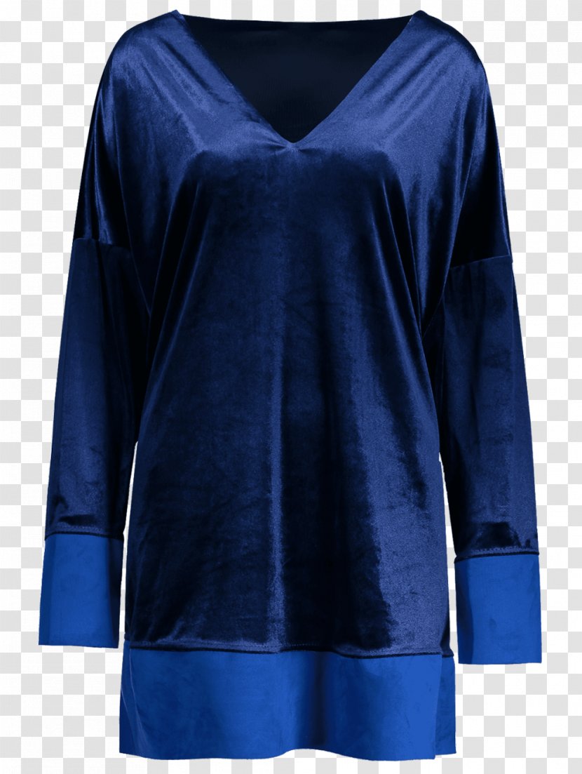 Blue Dress Sleeve Satin Casual Attire - Cobalt Transparent PNG