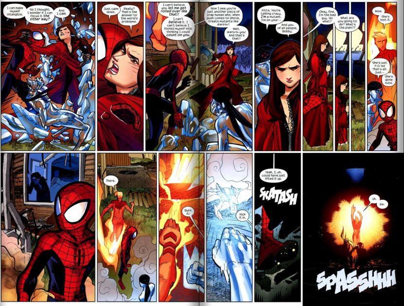 Spider-Man Kitty Pryde Human Torch Iceman Spider-Woman (Jessica Drew) - Collage Transparent PNG