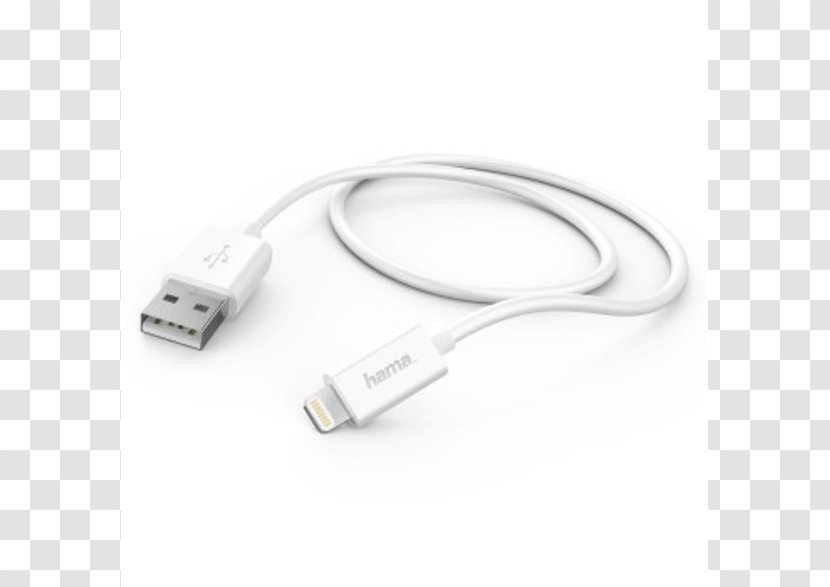 Battery Charger Lightning Electrical Cable USB Connector - White Transparent PNG