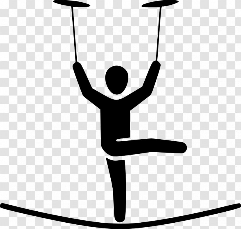 Tightrope Walking Circus Plate Spinning Clip Art - Flying Wallendas Transparent PNG
