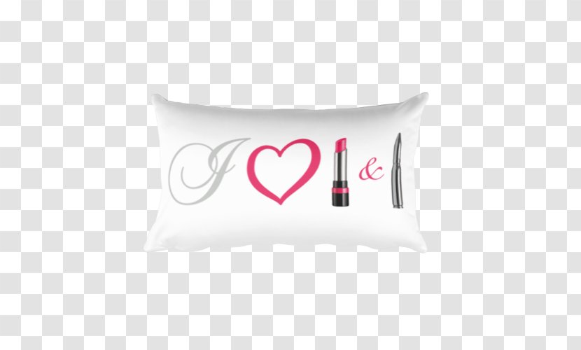 Throw Pillows Cushion Pink M RTV - Textile - Lipstick Heart Transparent PNG