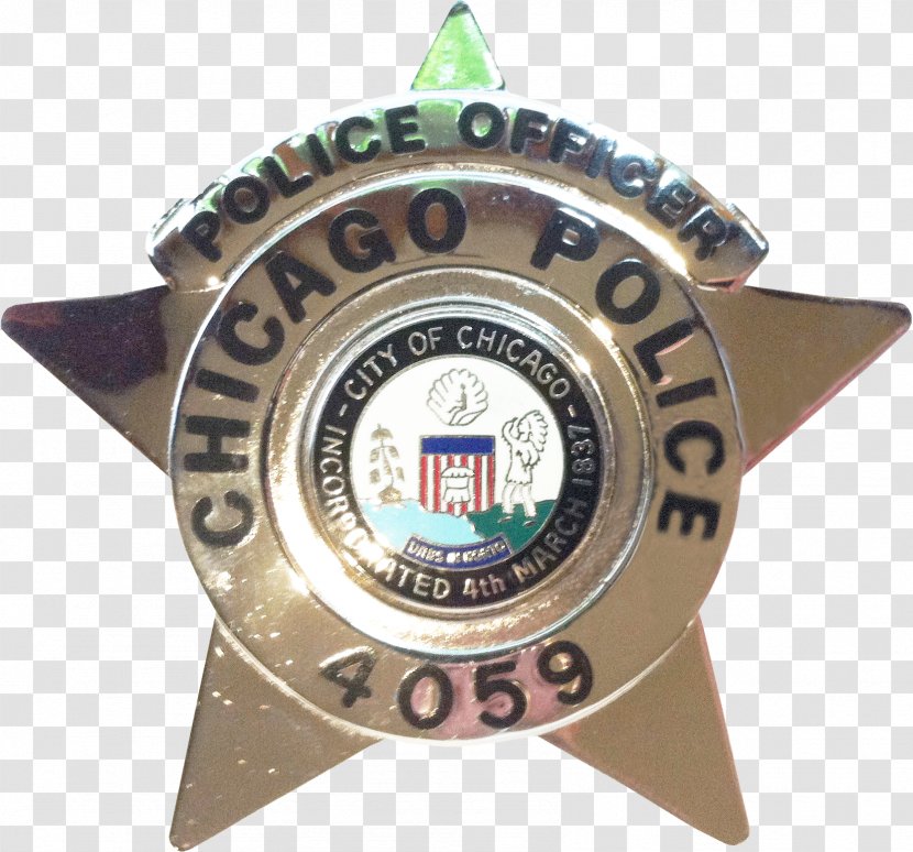 Badge Chicago Police Department Officer - Detective Transparent PNG