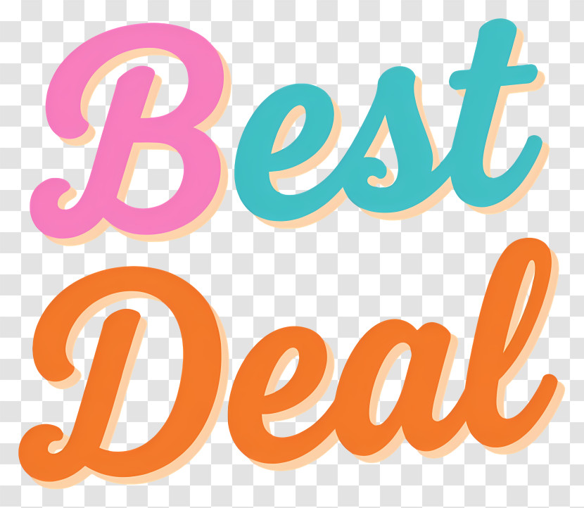 Best Deal Colorful Script Graphic Transparent PNG