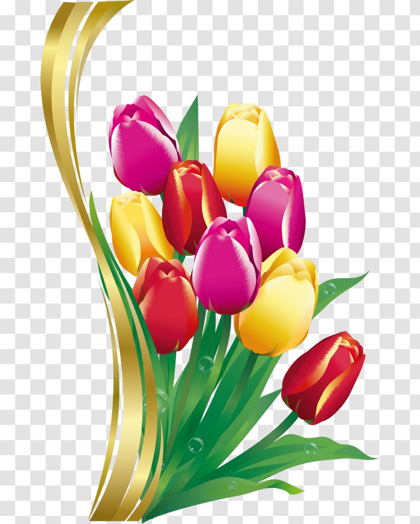 Tulip Floral Design Flower Easter Clip Art - Arranging Transparent PNG