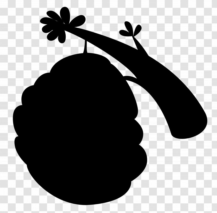 Fruit Flowering Plant Clip Art Silhouette - Black M Transparent PNG