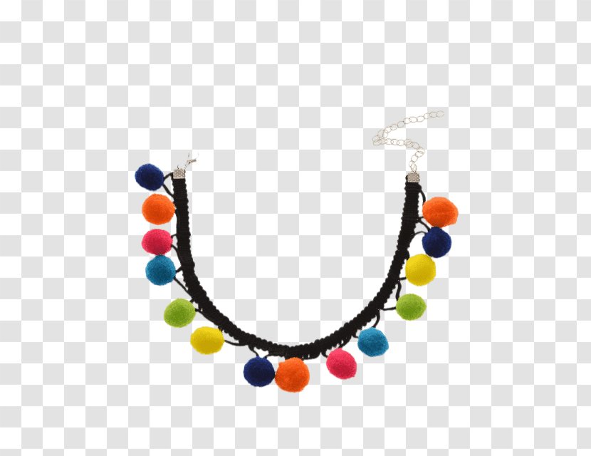 Necklace Bead Choker Jewellery Pom-pom - Buckle Transparent PNG