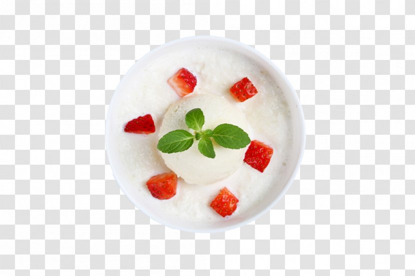 Ice Cream Gelatin Dessert Strawberry - Food Transparent PNG