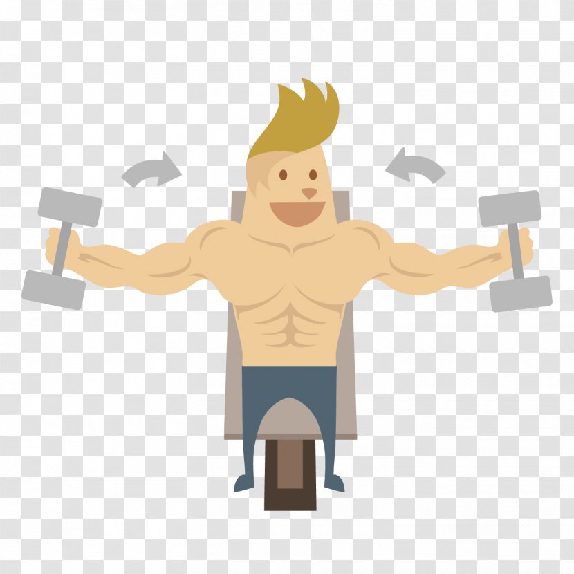 Cartoon Illustration - Thumb - Fitness Man Transparent PNG