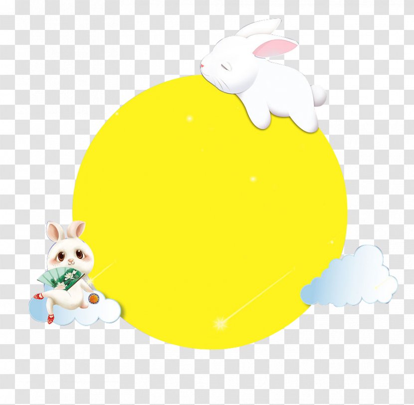Easter Bunny Mid-Autumn Festival Moon Rabbit Clip Art - Mid-rabbit Transparent PNG