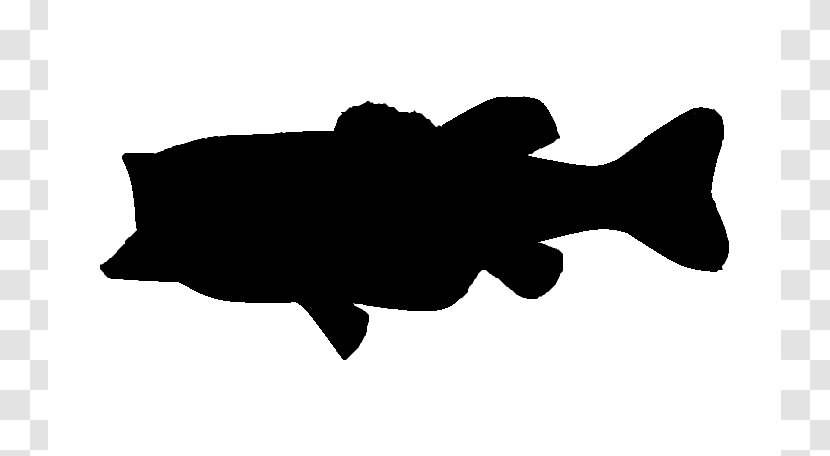 Largemouth Bass Silhouette Fishing Clip Art - Black - Jumping Cliparts Transparent PNG