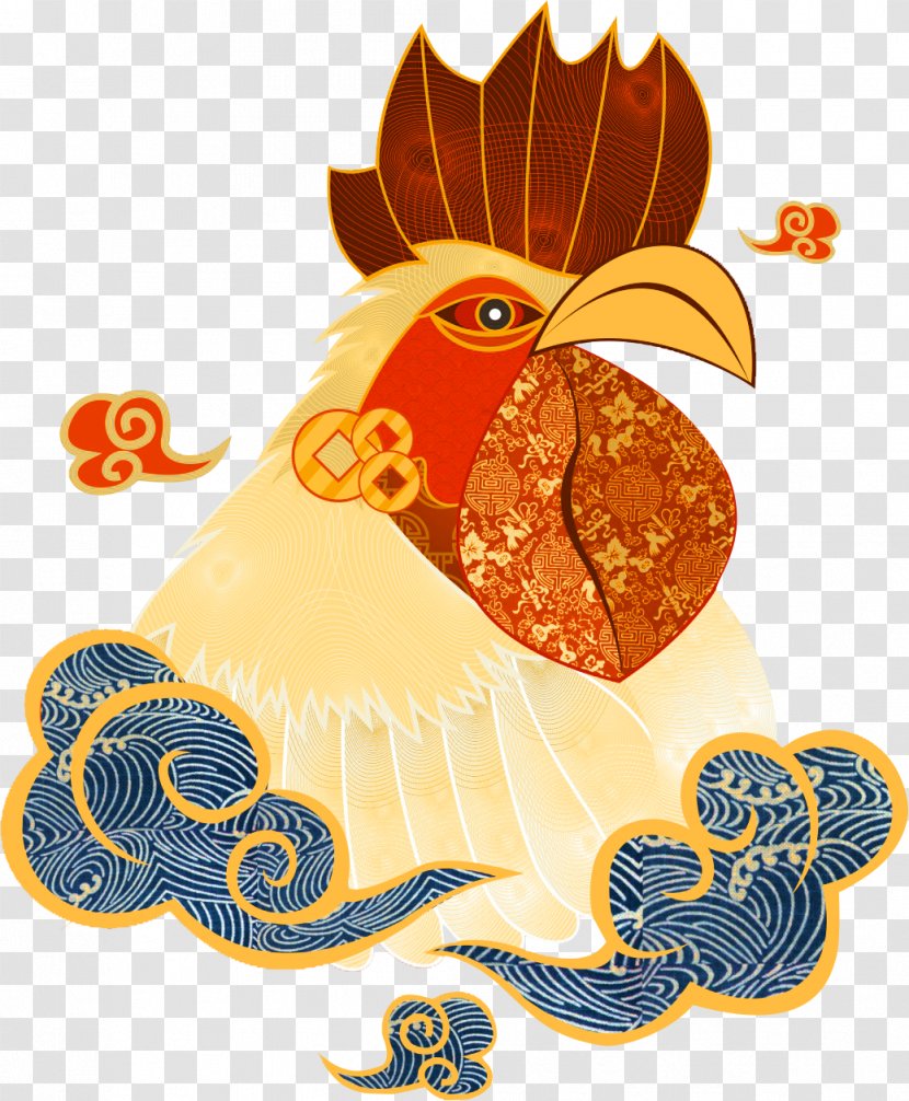 Chicken Clip Art Image Chinese New Year Design - Galliformes - Millet Transparent PNG