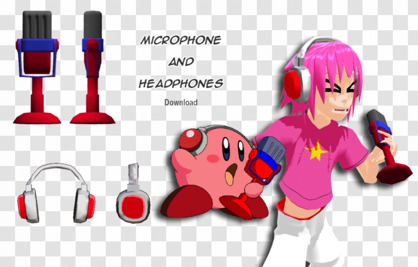 Microphone Kirby 64: The Crystal Shards Kirby's Dream Land 3 & Amazing Mirror Headphones - Heart Transparent PNG