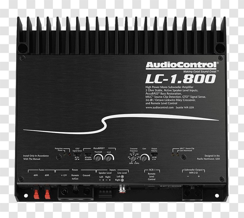 AudioControl - Audiocontrol D4800 800w Rms 4channel Amplifier - LC-4.800High-Power Multi-channel With Accubass Sound Subwoofer LoudspeakerSound Car Transparent PNG