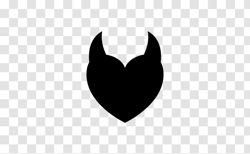 White Black M Clip Art - Heart - Devil Horns Transparent PNG