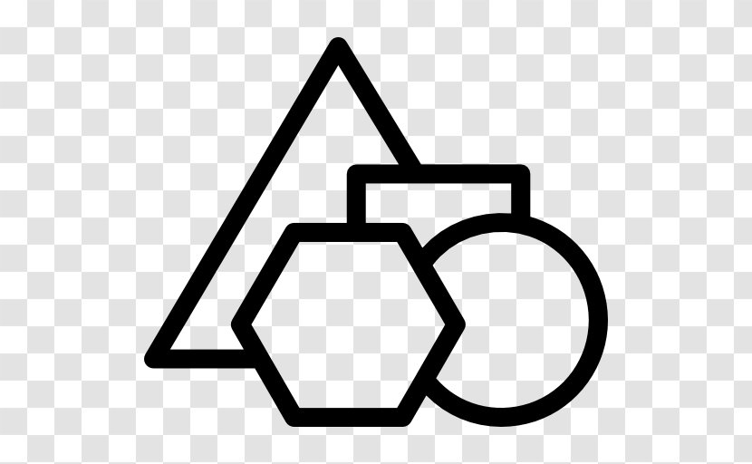 Symbol Triangle Shape - Black And White Transparent PNG