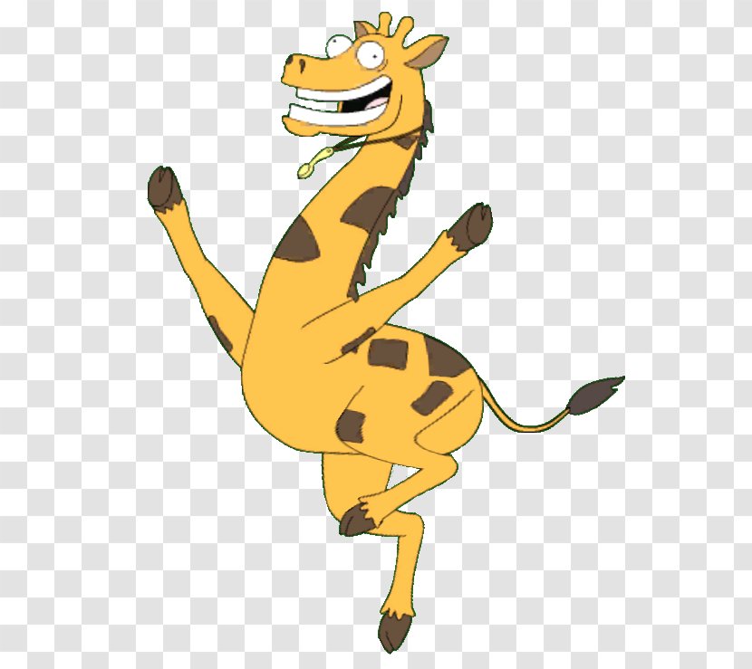 Giraffe Animation Glenn Quagmire Dance - Mammal - Yellow Bunny Transparent PNG