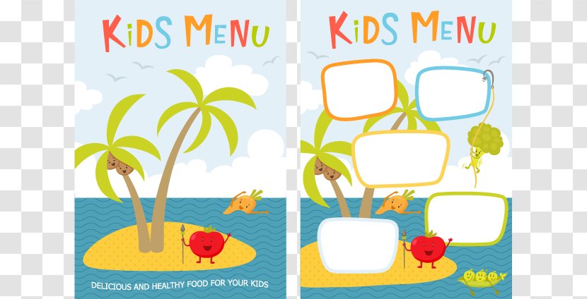 Fast Food Baby Menu Kids Meal - Restaurant - Vector Children's Transparent PNG