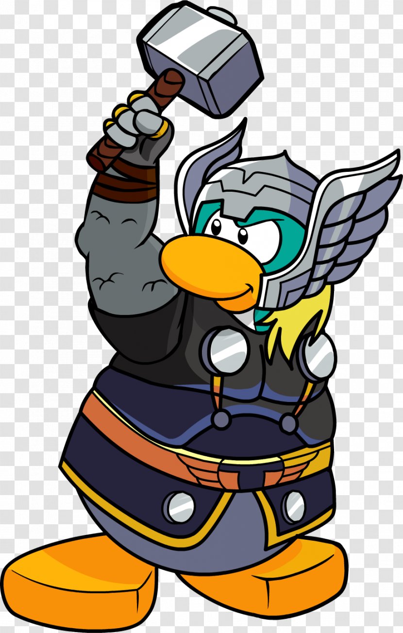 Thor Club Penguin Marvel Heroes 2016 Thanos Hulk - Bird Transparent PNG