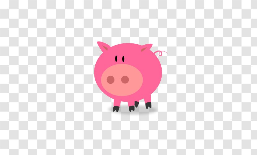 Domestic Pig Clip Art - Like Mammal - Pink Transparent PNG