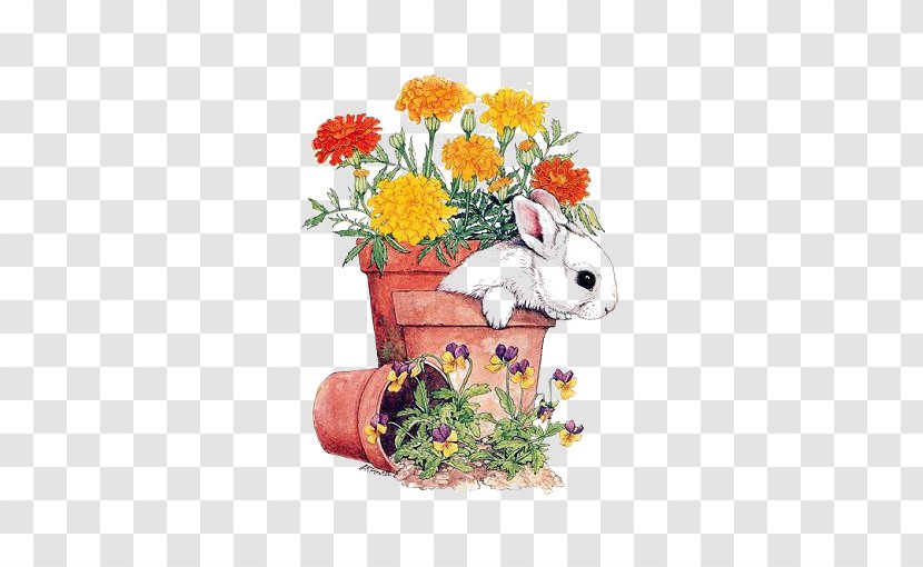 Holland Lop Easter Bunny Hare I Love Bunnies Rabbit - Flora - Pots And Rabbits Transparent PNG