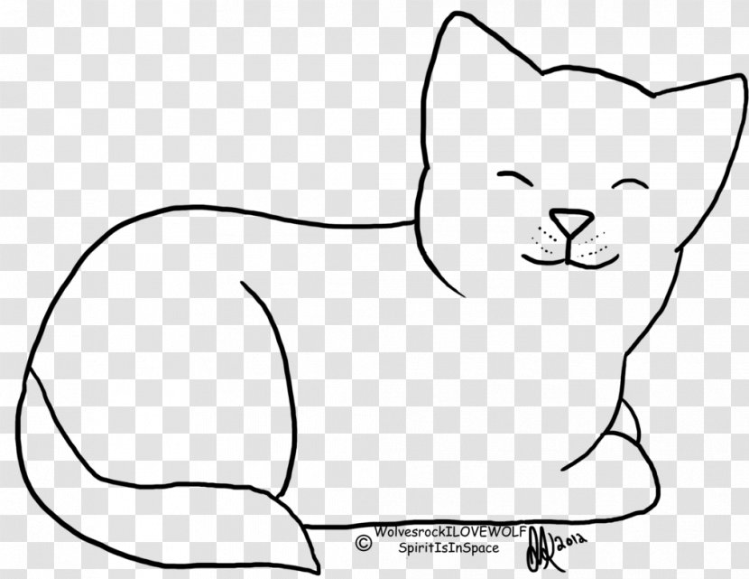 Cat Line Art Drawing - Frame Transparent PNG