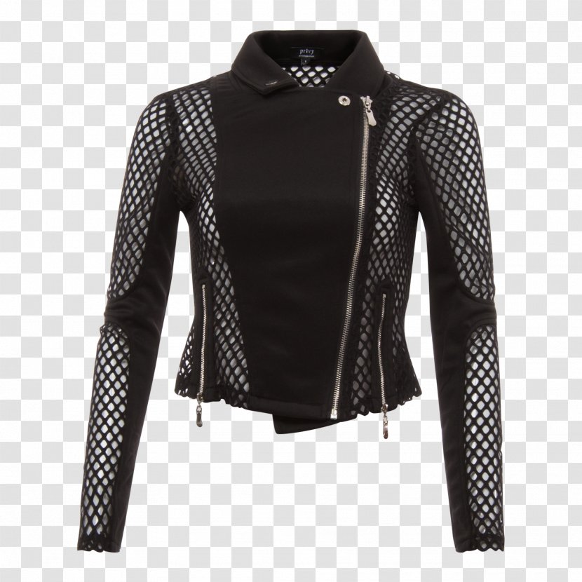 Leather Jacket T-shirt Clothing Fashion - Black Transparent PNG