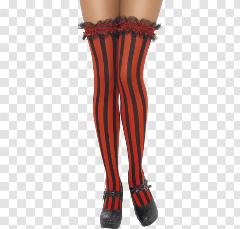 Stocking Hold-ups Sock Garter Tights - Watercolor - Red And White Vertical Stripe Lighthouse Transparent PNG