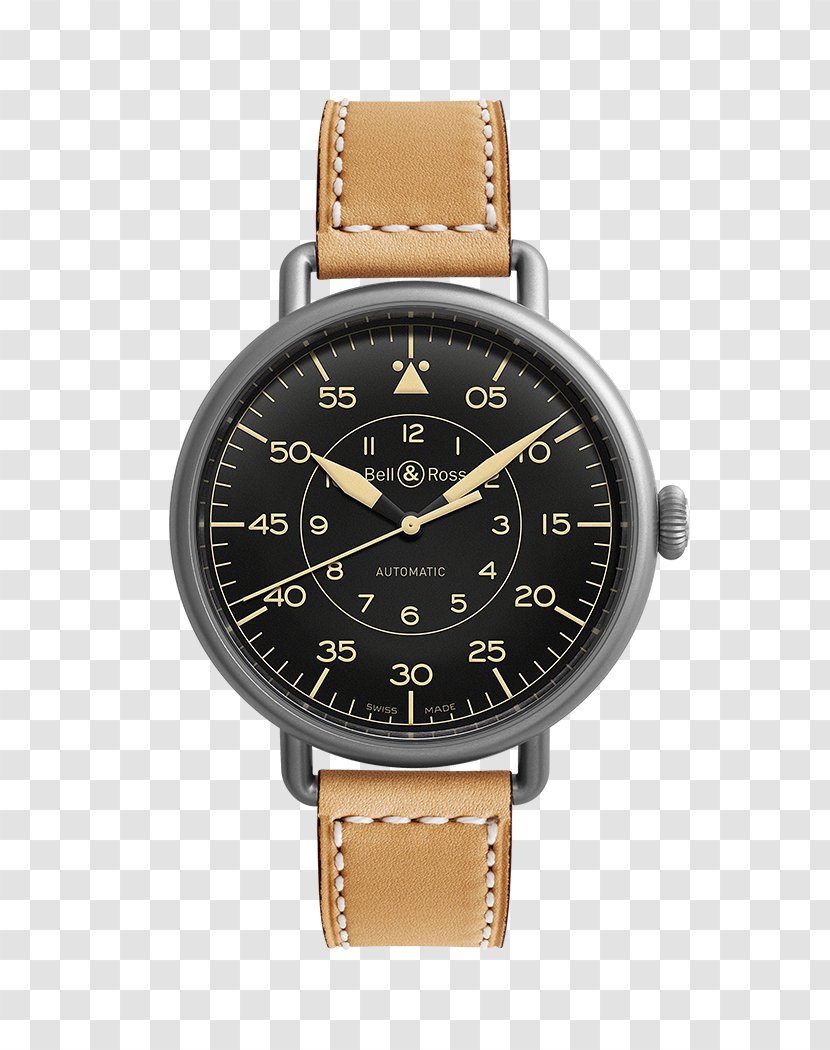 Bell & Ross First World War Watch Chronograph Strap - Water Resistant Mark - Arabic Numerals Transparent PNG