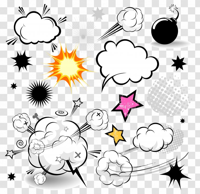 Comics Speech Balloon Cartoon Comic Book - Organism - Vector Cloud Explosion Dialog Transparent PNG