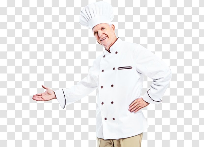 Chef Cartoon - Outerwear - Gesture White Transparent PNG