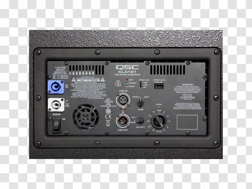 QSC KLA181 Line Array Subwoofer KLA12 Loudspeaker - Electronics - Kla Kila Transparent PNG