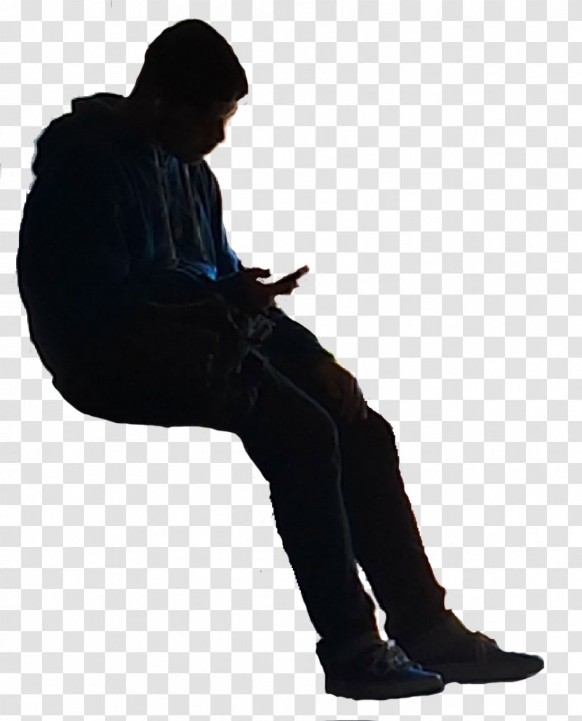 Shadow Sitting Clip Art - Man Transparent PNG