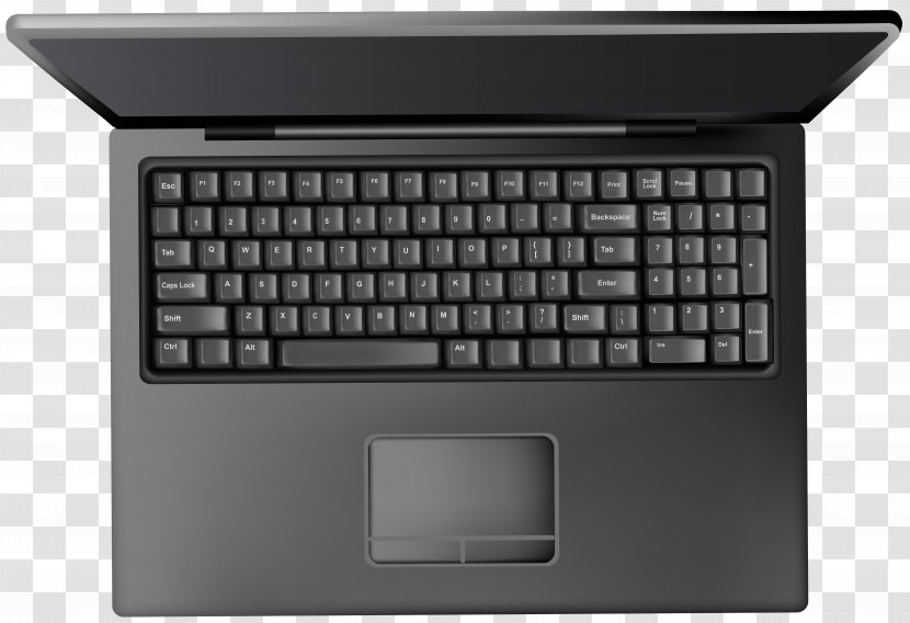 Computer Keyboard Laptop Mouse - Technology - Top View Angle Transparent PNG